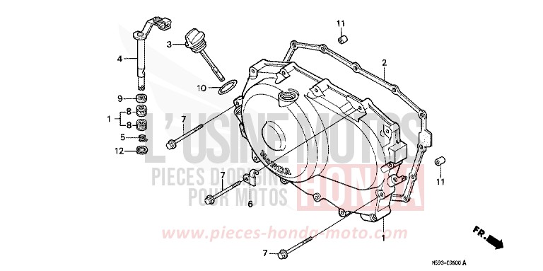 KURBELGEHAEUSEABDECKUNG von NTV MONZA RED (R110) von 1993