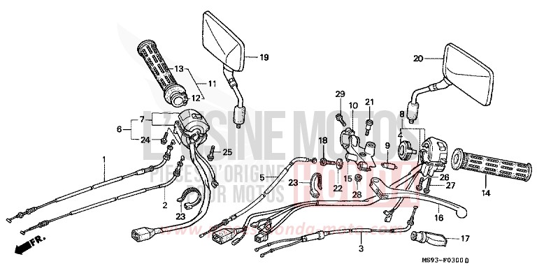 SCHALTER/KABEL von NTV MONZA RED (R110) von 1993