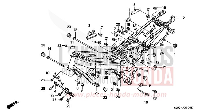 RAHMENKOERPER von NTV MONZA RED (R110) von 1993