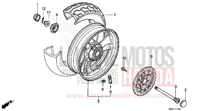 HINTERRAD von NTV TOSCANA GREEN (G130) von 1993
