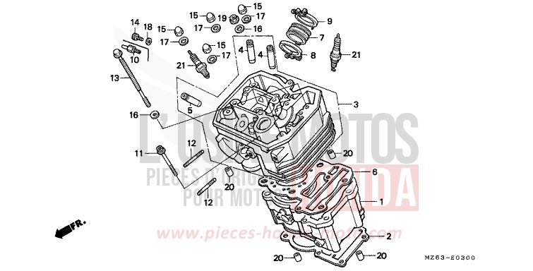 ZYLINDER/ZYLINDERKOPF (VORNE) von NTV SCHWARZ (NH1) von 1995