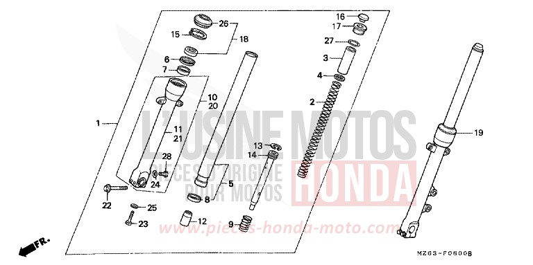 GABEL, VORNE von NTV MONZA RED (R110) von 1995