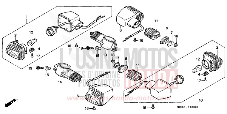 BLINKER von NTV MONZA RED (R110) von 1995