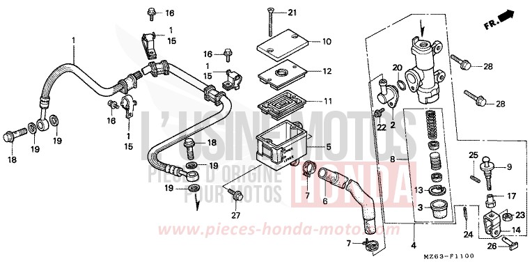 HAUPTBREMSE, HINTEN ZYLINDER von NTV PEARL ATLANTIS BLUE (B142) von 1995