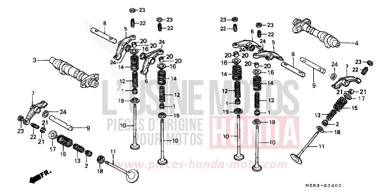 NOCKENWELLE/VENTIL von NTV PEARL ATLANTIS BLUE (B142) von 1996