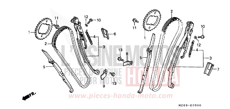 NOCKENWELLENKETTE/SPANNVORRICHTUNG von NTV MAGNA RED (R201) von 1997