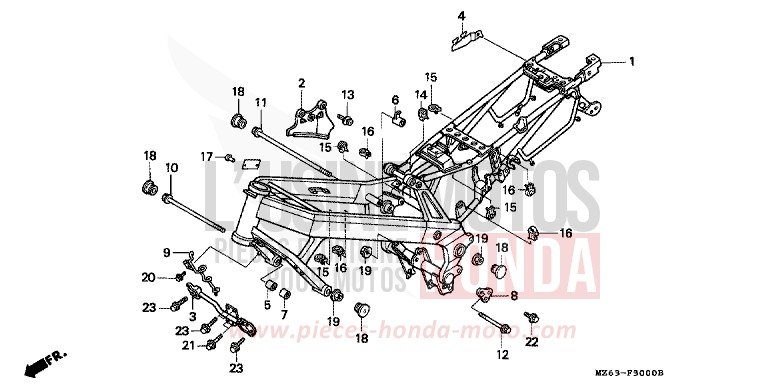 RAHMENKOERPER von NTV PEARL ATLANTIS BLUE (B142) von 1997