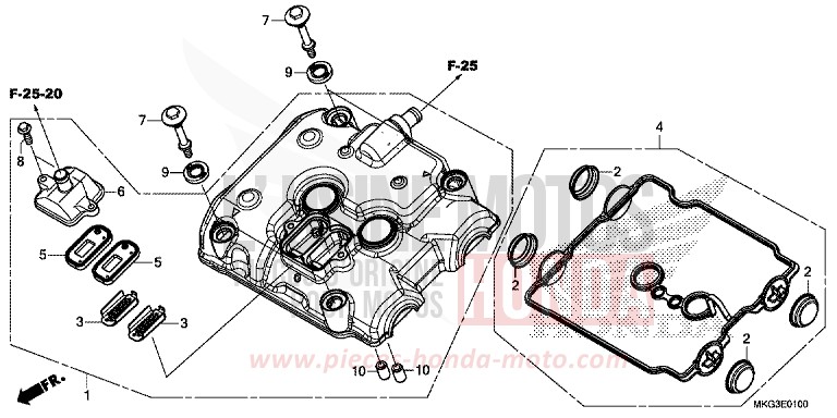 ZYLINDERKOPFDECKEL von Rebell MAT AXIS GRAY METALLIC (NH303) von 2019