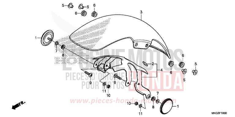KOTFLUEGEL, VORNE von Rebell MAT AXIS GRAY METALLIC (NH303) von 2019