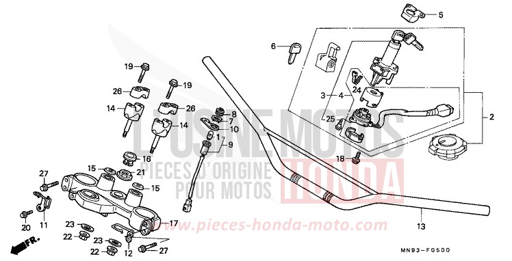 ROHRGRIFF/OBERE BRUECKE von Dominator FIGHTING RED (R134) von 1990