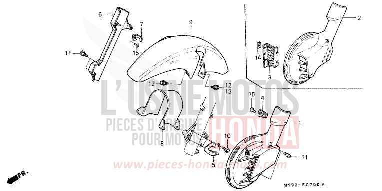KOTFLUEGEL, VORNE/ VORDERE SCHEIBENABDECKUNG von Dominator URBAN GREEN (G120) von 1990