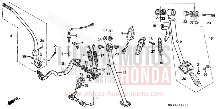PEDAL/STAENDER von Dominator URBAN GREEN (G120) von 1990