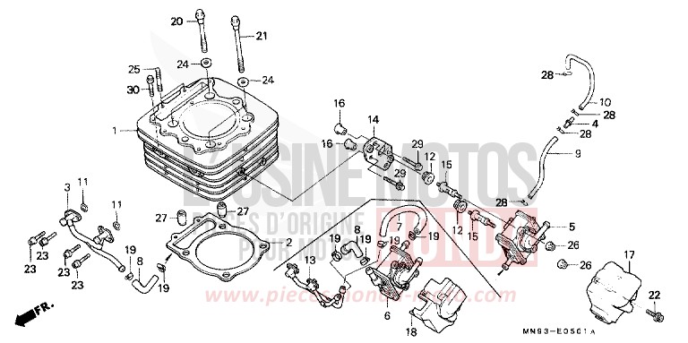 ZYLINDER/ LUFTANSAUGVENTIL von Dominator SHASTA WHITE (NH138) von 1991