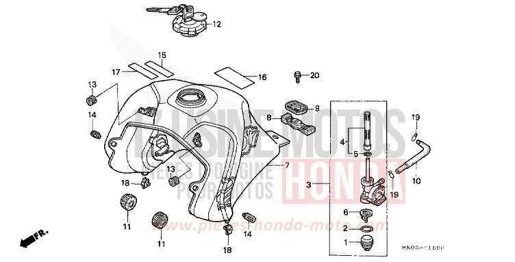 KRAFTSTOFFTANK von Dominator SHASTA WHITE (NH138) von 1991