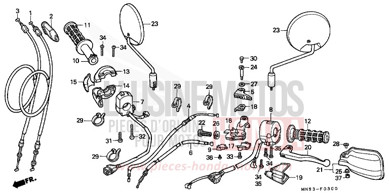 SCHALTER/KABEL von Dominator YR158 (YR158) von 1991