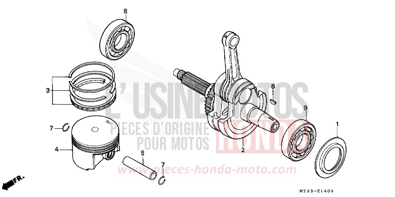 KOLBEN/KURBELWELLE von Dominator SCHWARZ (NH1) von 1992
