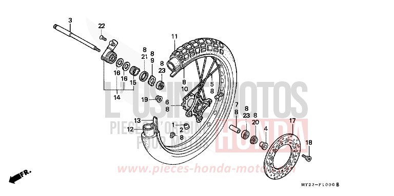VORDERRAD von Dominator SCHWARZ (NH1) von 1992