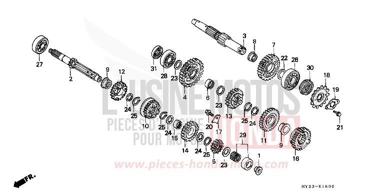 GETRIEBE von Dominator FIGHTING RED (R134B) von 1992