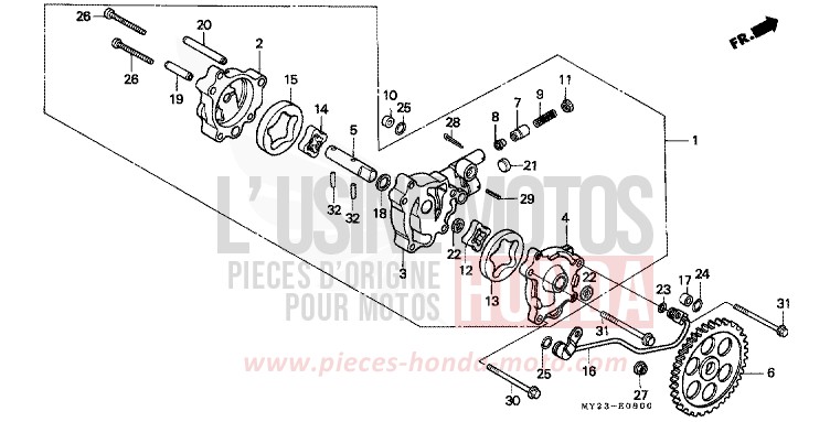 OELPUMPE (NX500N/NX650N) von Dominator ROSS WHITE (NH196H) von 1992