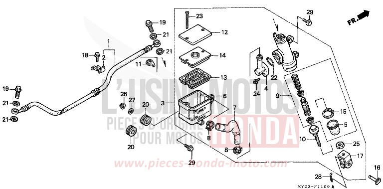 HAUPTBREMSE, HINTEN ZYLINDER von Dominator BLACK (NH1E) von 1993