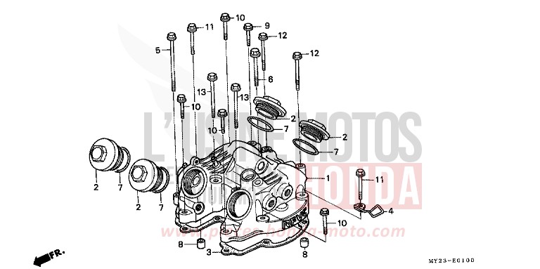 ZYLINDERKOPFDECKEL von Dominator CHECKER BLACK METALLIC (NH217K) von 1993