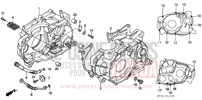 KURBELGEHAEUSE von Dominator CHECKER BLACK METALLIC (NH217K) von 1993