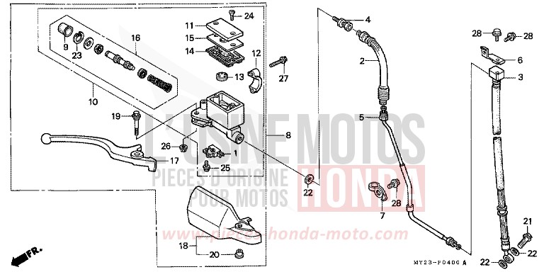 VORDERRADBREMSE von Dominator CHECKER BLACK METALLIC (NH217K) von 1993