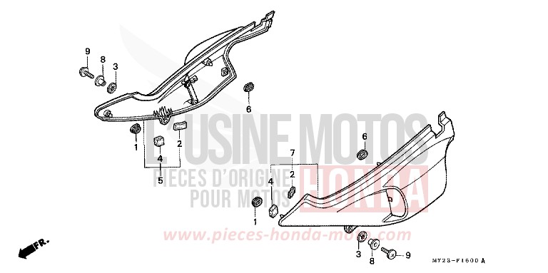 SEITENABDECKUNG von Dominator CHECKER BLACK METALLIC (NH217K) von 1993