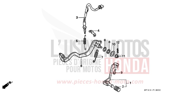 PEDAL von Dominator CHECKER BLACK METALLIC (NH217K) von 1993