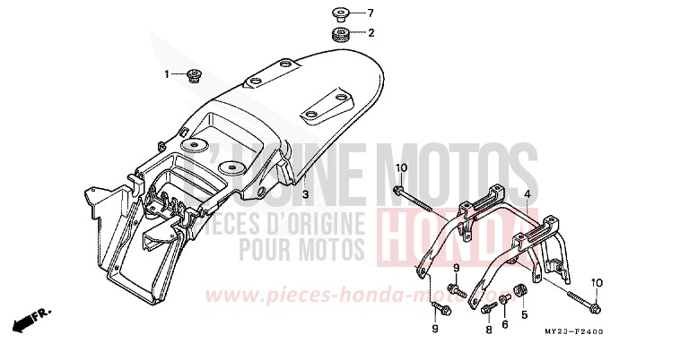 KOTFLUEGEL, HINTEN von Dominator CHECKER BLACK METALLIC (NH217K) von 1993