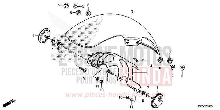 KOTFLUEGEL, VORNE von Rebell MAT AXIS GRAY METALLIC (NH303) von 2020