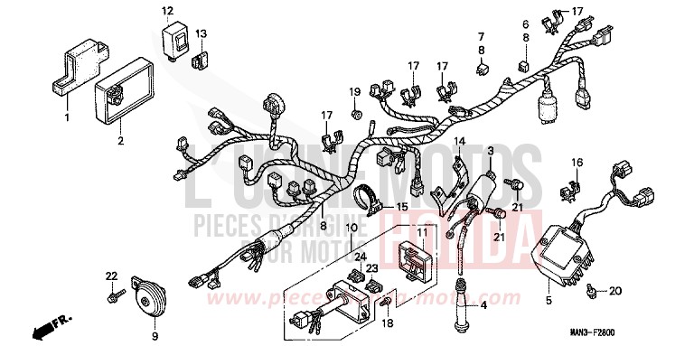 KABELBAUM/ ZUENDSPULE von Dominator SCHWARZ (NH1H) von 1995