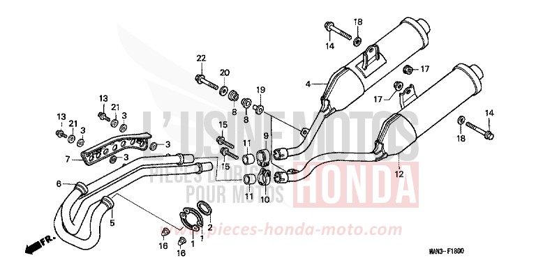 ABGAS-SCHALLDAEMPFER von Dominator MAGNA RED (R201E) von 1995