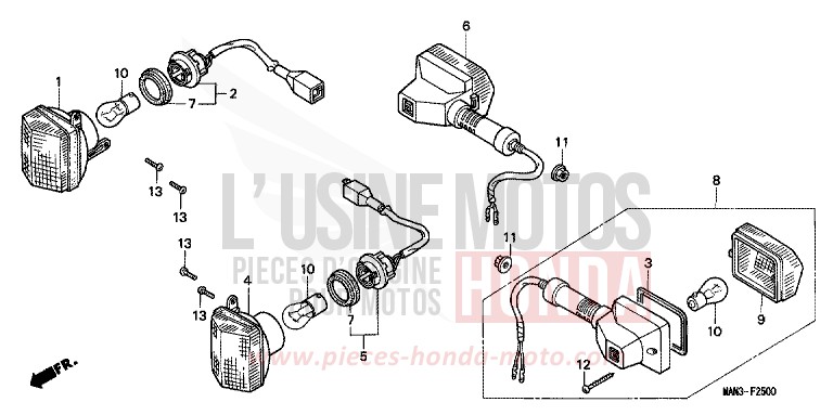 BLINKER (1) von Dominator REAL WHITE (NH250H) von 1995