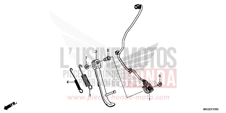 SEITENSTAENDER von Rebell MAT AXIS GRAY METALLIC (NH303) von 2020