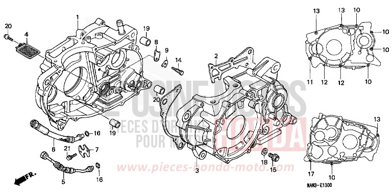 KURBELGEHAEUSE von Dominator MAGNA RED (R201B) von 1996