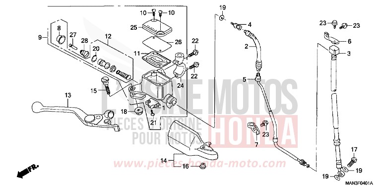 VORDERRADBREMSE (2) von Dominator BLACK (NH1E) von 1997