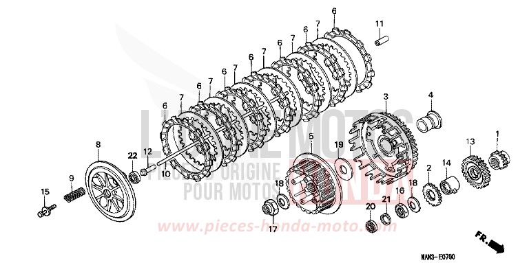KUPPLUNG von Dominator PEARL CITRON YELLOW (Y140N) von 1997