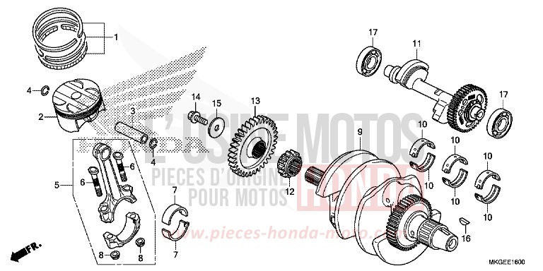 KURBELWELLE/KOLBEN von Rebell MAT JEANS BLUE MATALLIC (PB417) von 2020