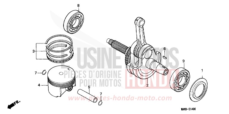 KOLBEN/KURBELWELLE von Dominator MAGNA RED (R201) von 1998