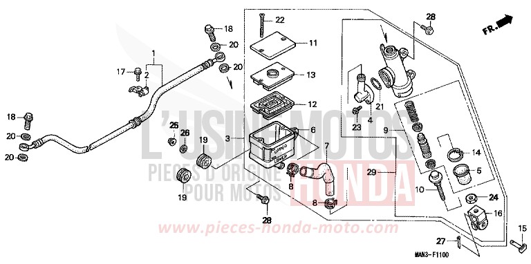 HAUPTBREMSE, HINTEN ZYLINDER von Dominator MAGNA RED (R201) von 1998