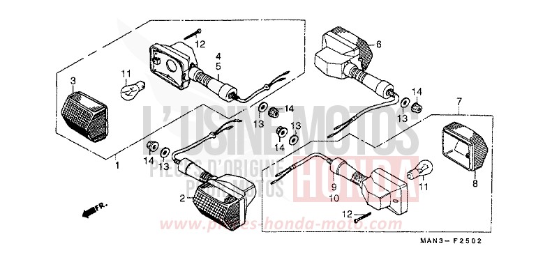 BLINKER (3) von Dominator VORTEX PURPLE METALLIC (RP140A) von 1998