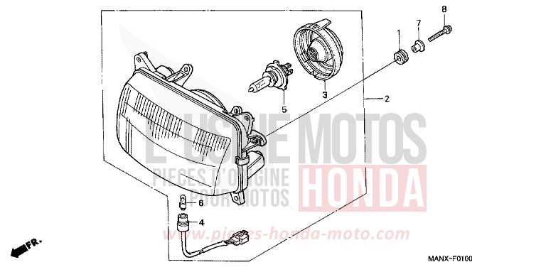SCHEINWERFER von Dominator SCHWARZ (NH1) von 1999
