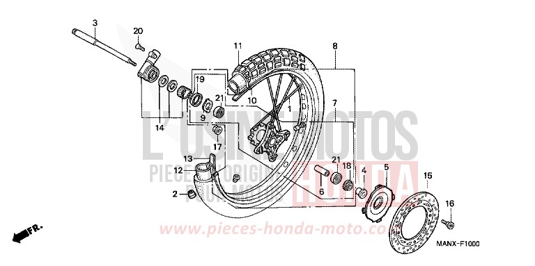 VORDERRAD von Dominator SCHWARZ (NH1) von 1999