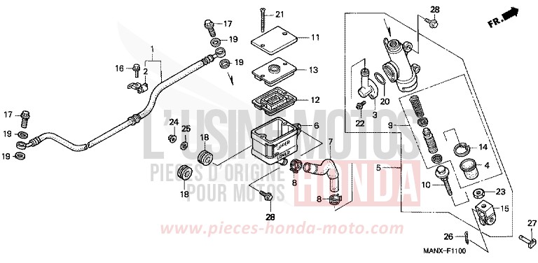 HAUPTBREMSE, HINTEN ZYLINDER von Dominator SCHWARZ (NH1) von 1999