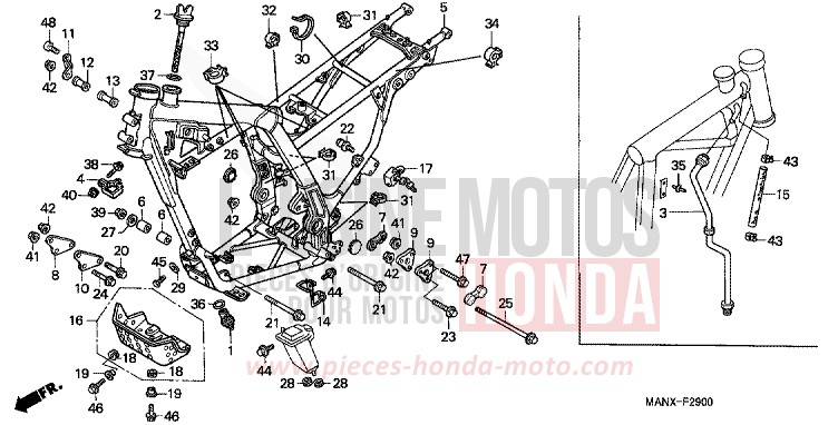 RAHMENKOERPER von Dominator SCHWARZ (NH1) von 1999