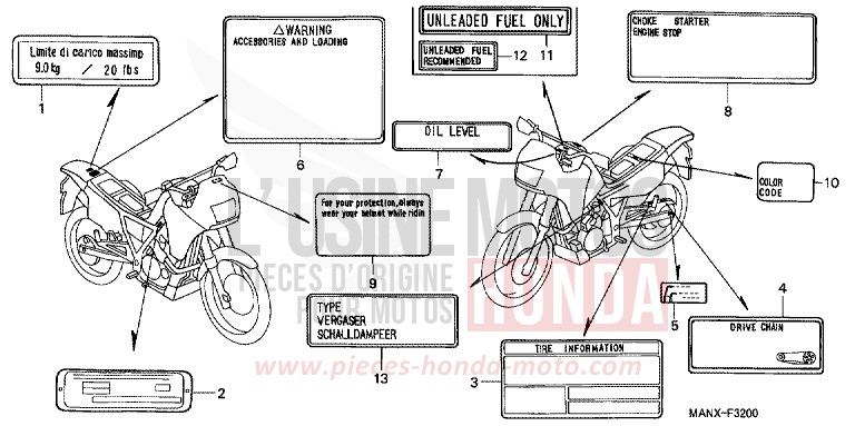 WARNETIKETT von Dominator SCHWARZ (NH1) von 1999