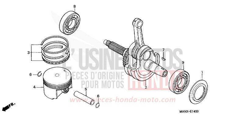 KOLBEN/KURBELWELLE von Dominator GRANADA BLUE METALLIC (B152E) von 1999
