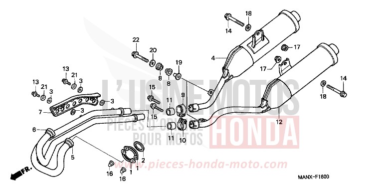 ABGAS-SCHALLDAEMPFER von Dominator GRANADA BLUE METALLIC (B152E) von 1999