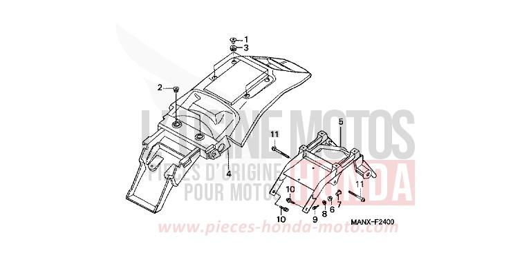KOTFLUEGEL, HINTEN von Dominator GRANADA BLUE METALLIC (B152E) von 1999